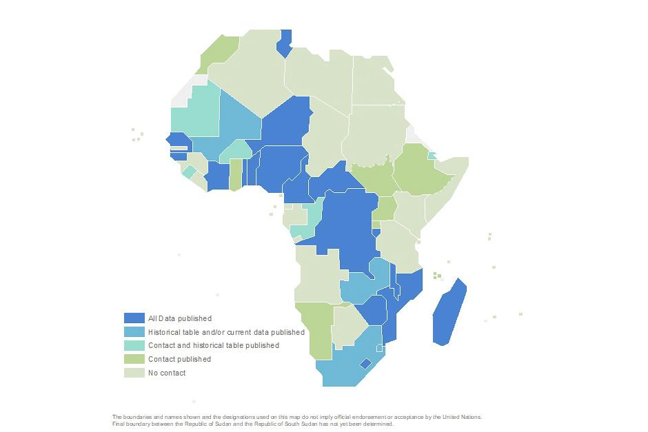 SALB status map in Africa